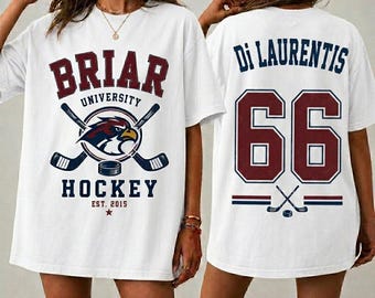 Comfort Colors Briar U Hockey Shirt, Off-Campus Dean Di Laurentis 66 University T-Shirt, College Oversize Tee, Romance Novel Gift