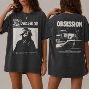 Comfort Colors Vintage OBSESSION Movie T-Shirt, Frowning Nikki Graphic Tee, Gothic Horror Tee, Halloween Gift