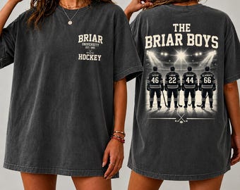 Comfort Colors Briar Hockey Shirt, Campus Inspired Tee, Graham Logan Tucker Di Laurentis T-Shirt, Off Campus Hockey T-shirt
