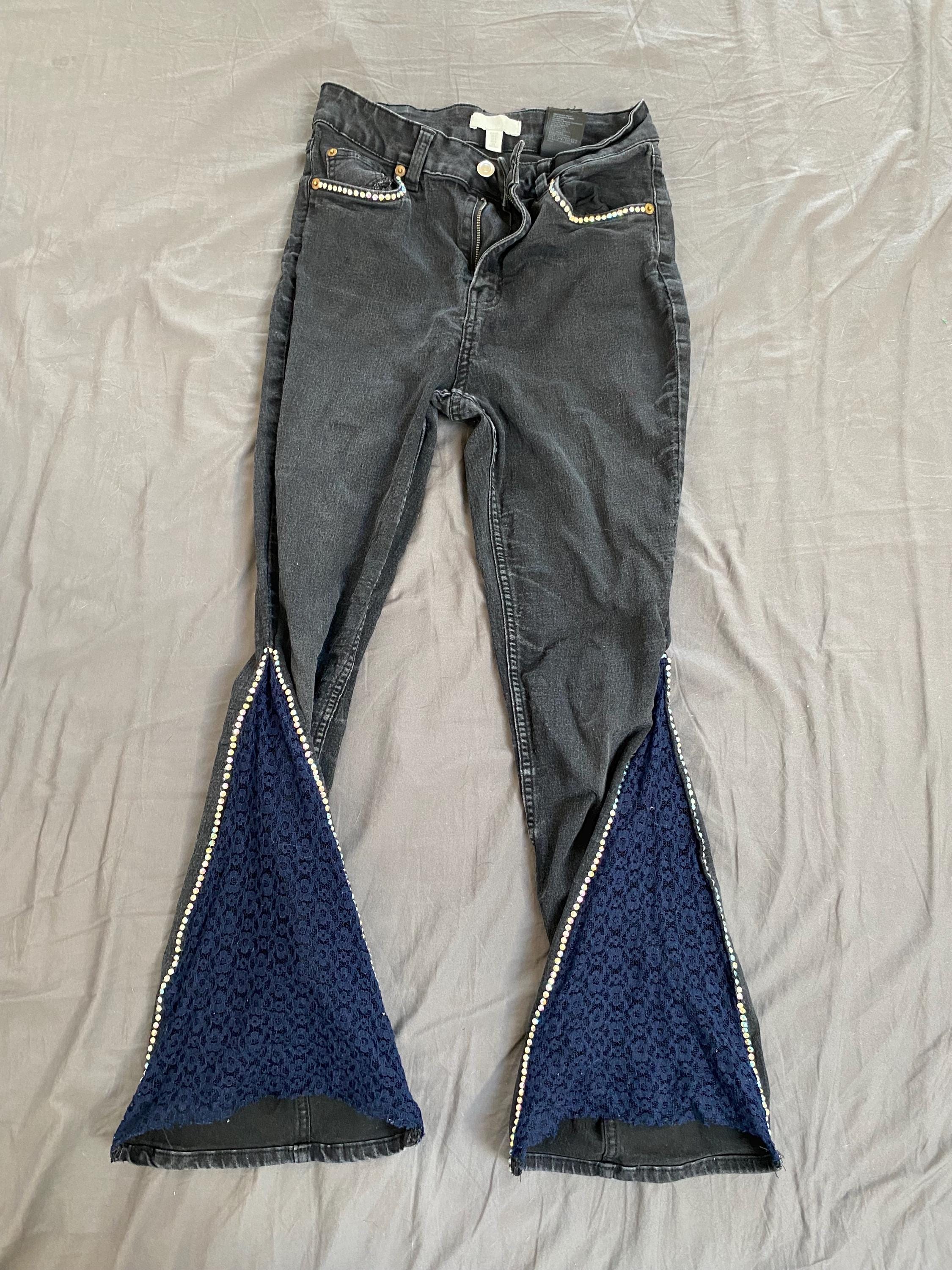Y2k Glitter Jeans - Etsy