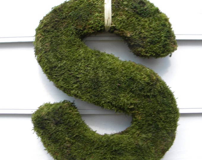 Moss Covered Inital Letter - Etsy