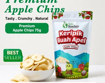 Appelchips 75 g, vacuümfrituren, staand zakje