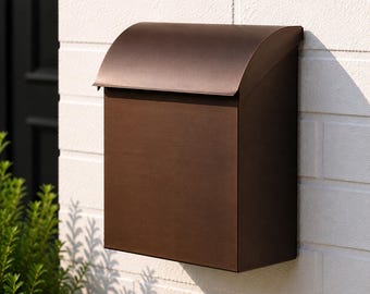 Buzón moderno de pared, buzón metálico grande para exteriores, buzón resistente a la intemperie, decoración minimalista para la entrada de la casa.