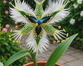 White Egret Orchid Live Plant | Rare Exotic Heron Flower | Indoor Outdoor Garden Decor