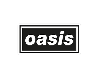 Oasis Band Logo Sticker – Durable Vinyl Decal