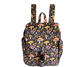 Backpack Mushroom frenzy cotton Medium