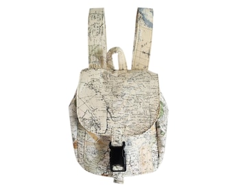 Backpack Map print cotton Small