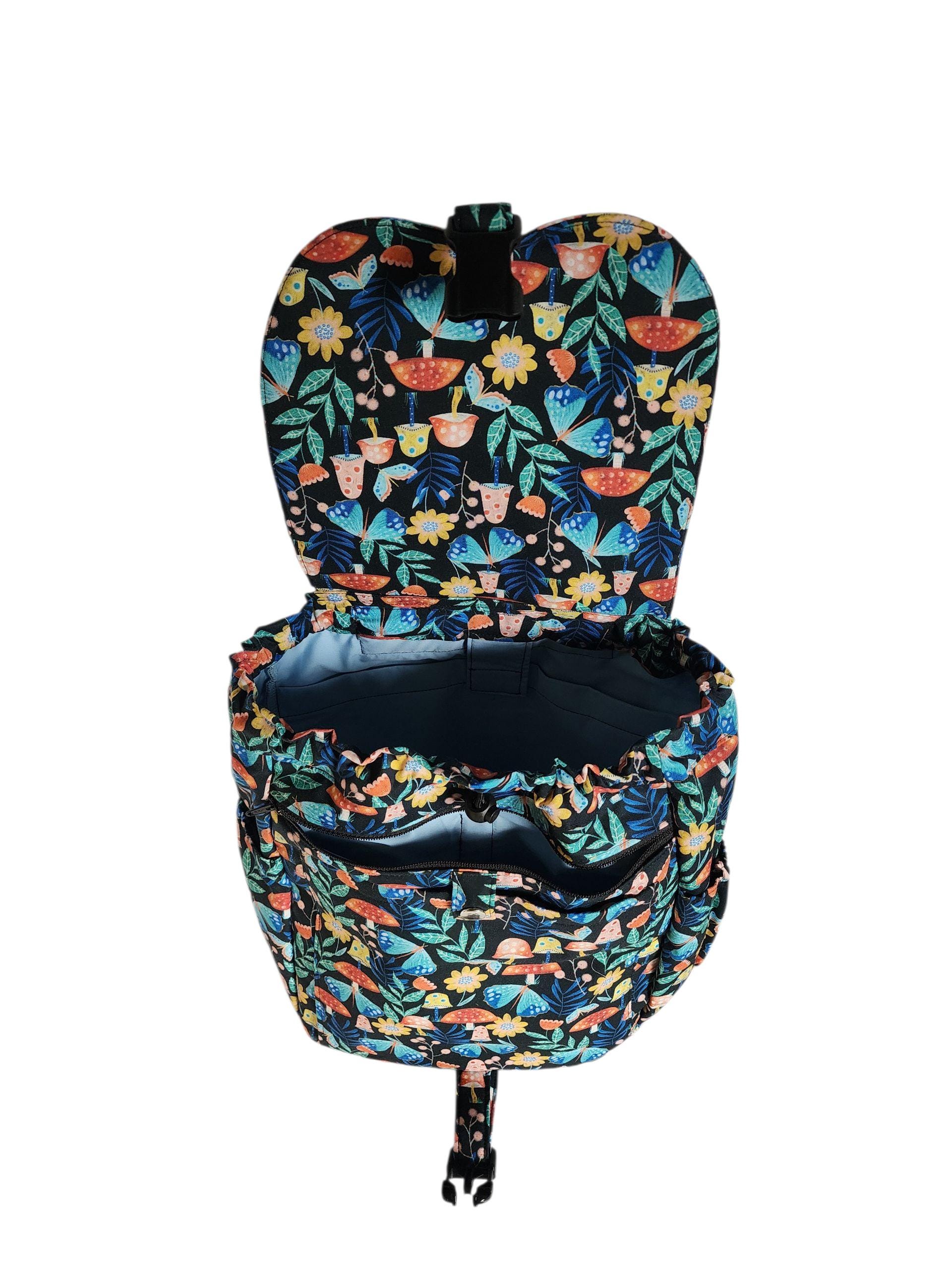 Moths & Mushrooms Mini Backpack Luna Moth Backpack, Witchy Luna Moth Backpack, Back to  main image 4