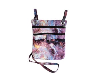 Large hip bag Telescope photo of outer space print cotton