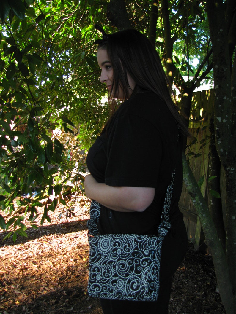 Small messenger Sunny floral print cotton