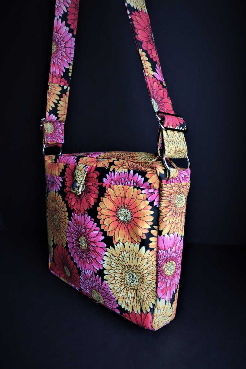 Small messenger Sunny floral print cotton