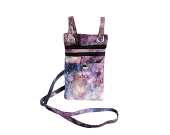 Small hip bag Telescope photo of outer space print cotton