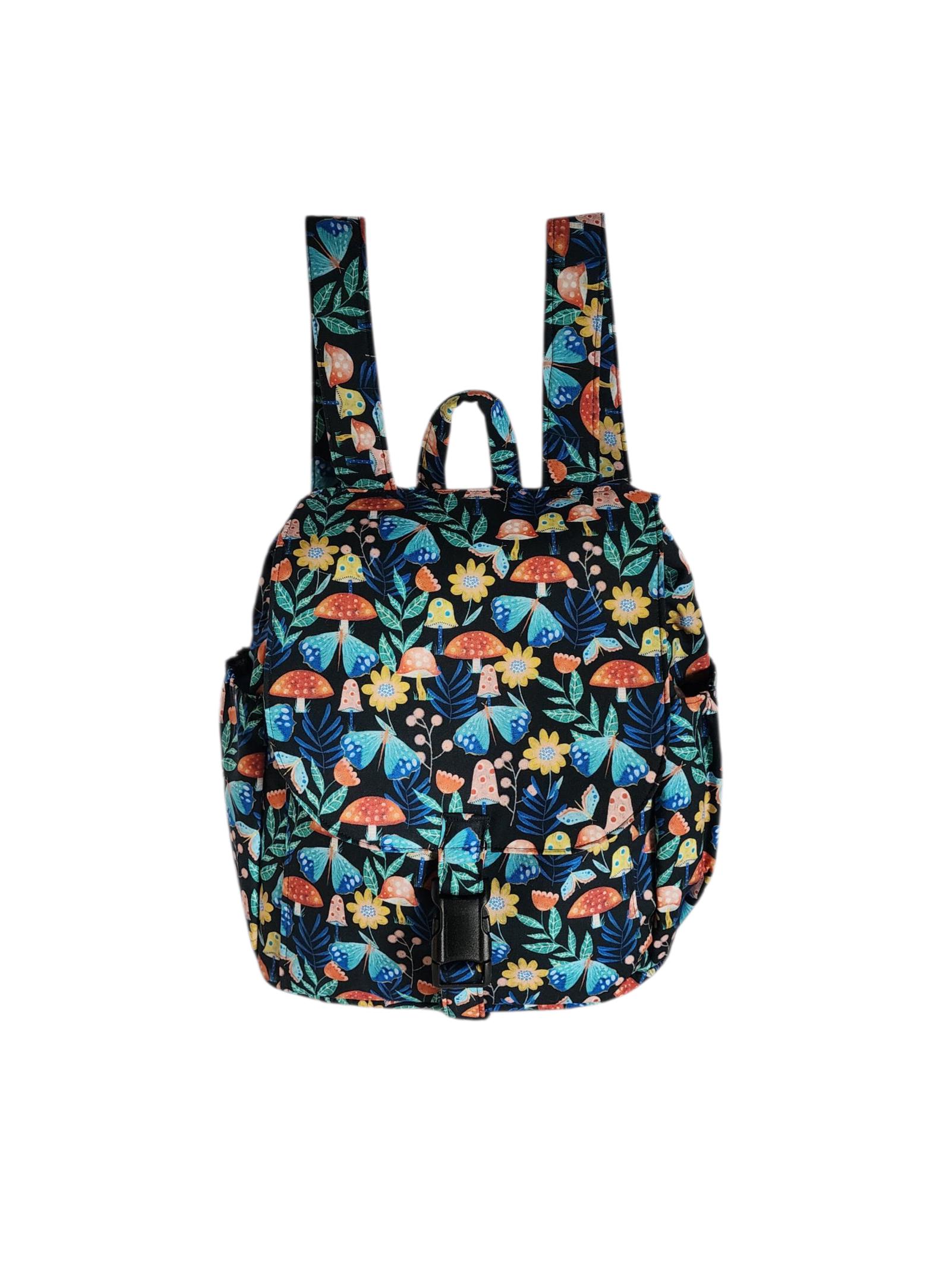 Backpack Moths and Mushrooms Print Cotton Medium - Etsy display picture 1