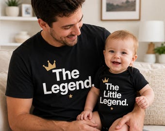 Father Son Matching Shirts, The Legend Little Legend Onesie, First Fathers Day Gift, Dad and Baby Outfit, New Dad Gift, Daddy and Me Tee