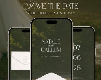 Countryside Digital Save the Date Video Invitation | Editable Canva template