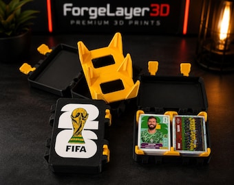 Boîte de rangement d'autocollants de coupe du monde imprimés en 3D - Organiseur de cartes à collectionner de football