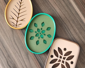 Porte-savon à feuilles autovidangeables | Accessoire de salle de bain en PLA imprimé en 3D