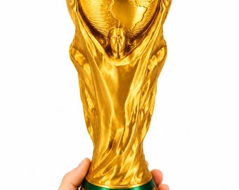 Gobelet trophée de la Coupe du monde de football, tasse Coupe des champions dorée imprimée en 3D