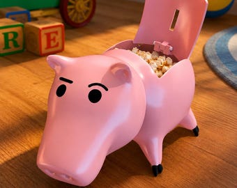 Seau à pop-corn en forme de cochon rose - Porte-collation inspiré de Toy Story