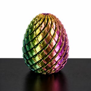 3D Printed Articulating Dragon Egg Fidget Toy | Dragon Scale Sensory Desk Decor