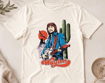 Waylon Jennings Shirt, Vintage Country Music Tee, Outlaw Country Graphic T-Shirt