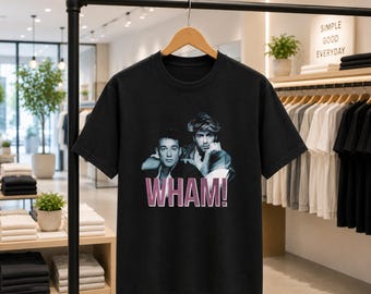 Wham Shirt Vintage 80s Pop Band Tee, George Michael Graphic T Shirt
