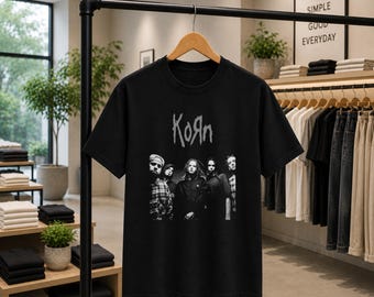 Comfort Color Korn Band T-Shirt, Vintage Korn Graphic Tee