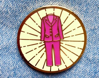 Pantsuit Pin Purple || hard enamel pin, pantsuit pin, resist pin, feminist pin, pink pin, feminist gift, feminist enamel pin