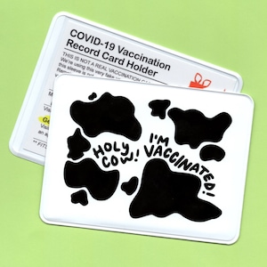 Vaccination Card Cover, Cow print, Covid-19 Vaccine Card Protector, vaccine passport, cdc, Card Sleeve, Vaccination Case Holder | Holy Cow!