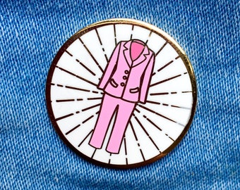 Pantsuit Pin pink || hard enamel pin, pantsuit pin, resist pin, feminist pin, pink pin, feminist gift, feminist enamel pin