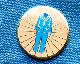 Pantsuit Pin Blue || hard enamel pin, pantsuit pin, resist pin, feminist pin, pink pin, feminist gift, feminist enamel pin