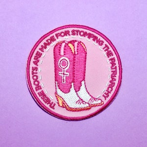 Stomp the Patriarchy Patch || feminist patch / iron on patch / smash the patriarchy / embroidered patch / gift for her / resistance patch