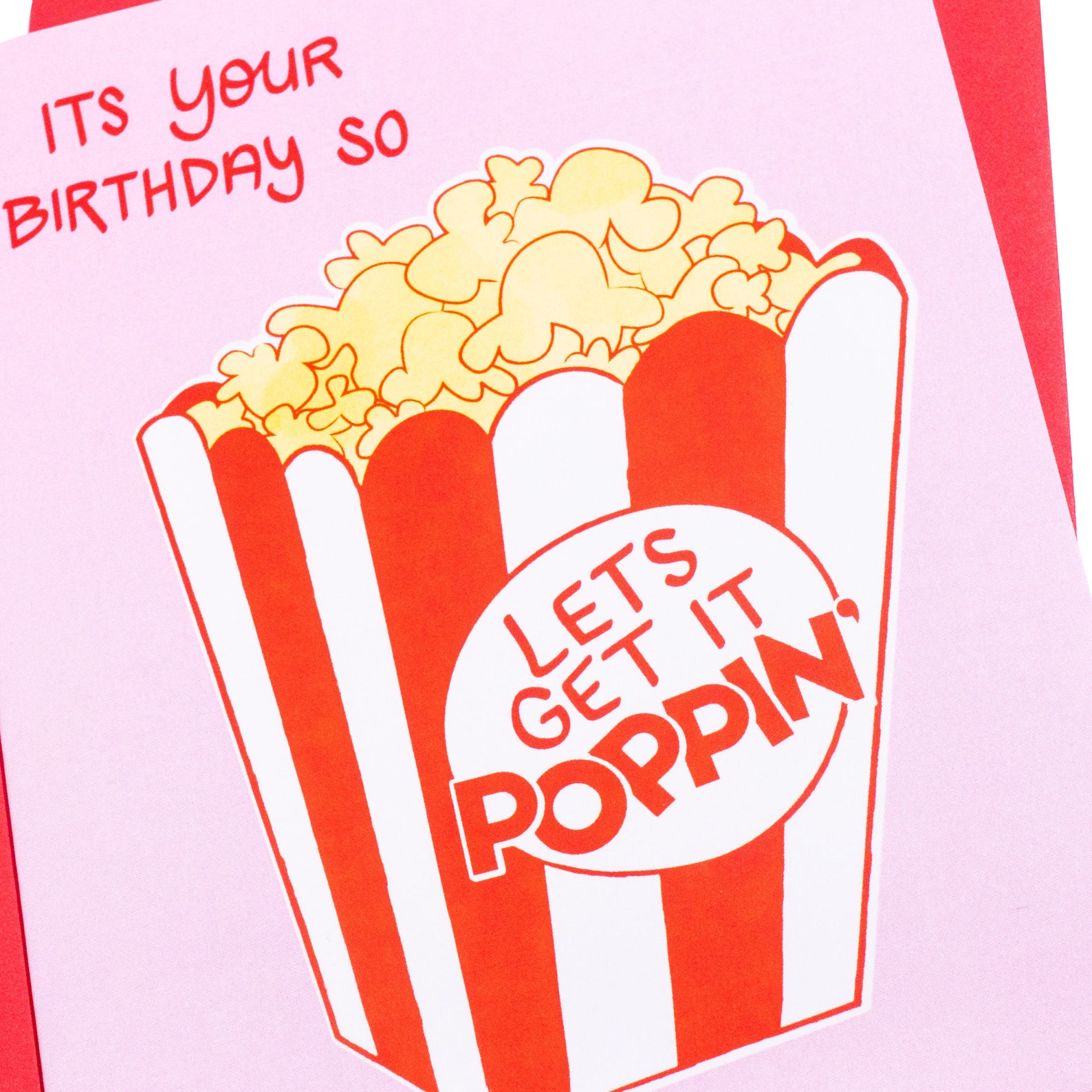 Let's Get It Poppin Birthday Card Happy Birthday Etsy
