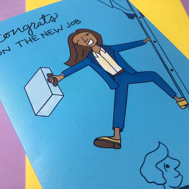 Congratulations on the New Job Greeting Card Support Card Etsy