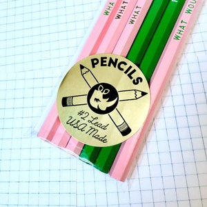 Parks and Rec 6 Pencil Set engraved pencils, leslie knope, parks and recreation, waffles, cute pencils, stocking stuffer, amy poehler image 3