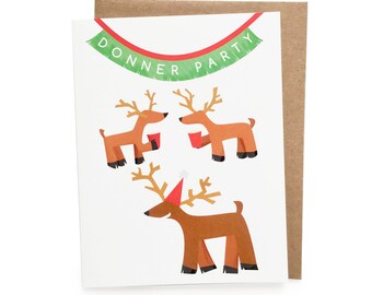 Donner Party Christmas Card || holiday card, christmas card, xmas card, merry christmas, happy holidays, funny holiday card