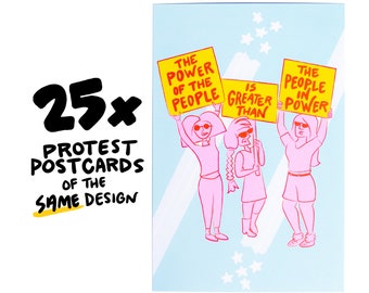 Power of the People || 25x PROTEST POSTCARDS || feminist, blm, black lives matter, election 2020, political card, fight for your rights