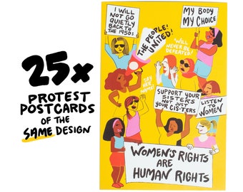 Ladies Who Protest || 25x PROTEST POSTCARDS || feminist, blm, black lives matter, election 2020, political card, black women matter, womxn