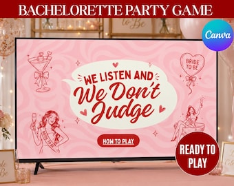 Bachelorette Game: What Would the Bride Do? Editable Canva Template - Instant Download