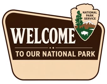 Editable National Park Signs, National Park Gifts, Welcome to our ...,Customizable Templates in svg, png, eps, pdf, dxf, Digital Download