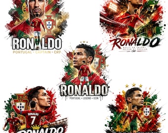 Ronaldo PNG Football T Shirt Design, Portugal Soccer CR7 Clip Art, Cristiano Ronaldo Sublimation File, SIUUU Png, Fifa World Cup 2026 Png