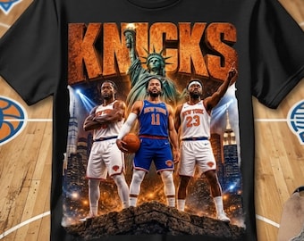 Knicks PNG T-Shirt Print Design , New York Home Turf , Digital Download , Black Knockout Halftone Vintage Graphic