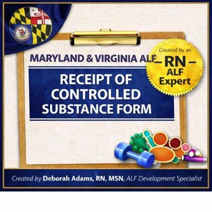 Md & Va Assisted Living Receipt of Controlled Substance Log/Form