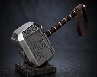 Thor Hammer Mjölnir Replik | Nordischer Hammer Dekor | Donnergott Prop | Marvel inspiriertes Sammlerstück | Handgemachte Metal Hammer Geschenk