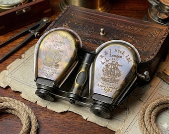 Vintage Opern Fernglas, antikes Messing Fernglas, Nautisches Sammlerstück, Steampunk Schreibtisch Dekor, Maritimer Entdecker Geschenk, Viktorianisch