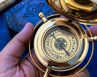 Vintage Nautikkompass-Dekor, Piratenschiff-Navigationsinstrument, maritimes antikes Schreibtischzubehör, Ozeanforscher-Geschenk