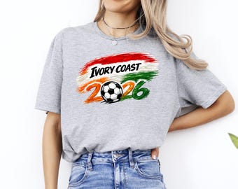 Ivory Coast Football T-Shirt, International Soccer 2026 Design