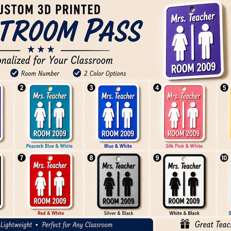 Bathroom Pass - Etsy