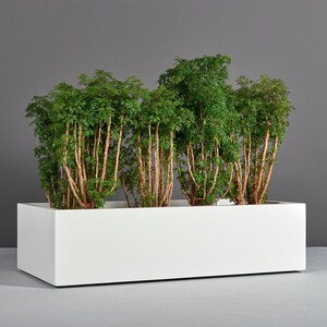 Jay scotts antwerp wide rectangular fiberglass planter