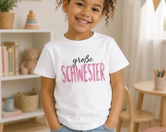 Camiseta para hermana mayor - Camiseta Gildan Kids, cómoda camiseta de algodón en varios colores.